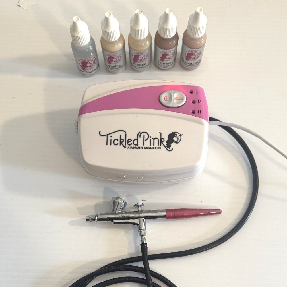 Airbrush Compressor Tickled Pink Airbrush Cosmetics TG-215/216 TESTED